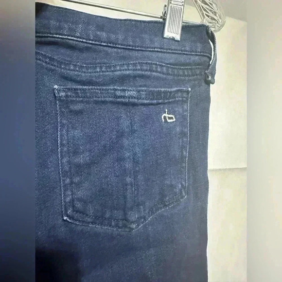 Rag & Bone Jean Womens Mid Rise Dark Wash Capri Leggings Jeggings Blue Size 27 - Picture 5 of 6